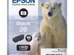 Epson Original 26 Eisbär Druckerpatrone fotoschwarz 200 Seiten 4,7ml (C13T26114012)
