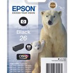 Epson Original 26 Eisbär Druckerpatrone fotoschwarz 200 Seiten 4,7ml (C13T26114012)