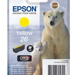 Epson Original 26 Eisbär Druckerpatrone gelb 300 Seiten 4,5ml (C13T26144012)