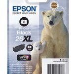 Epson Original 26XL Eisbär Druckerpatrone schwarz hell 400 Seiten 8,7ml (C13T26314012)
