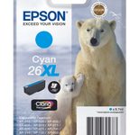 Epson Original 26XL Eisbär Druckerpatrone cyan 700 Seiten 9,7ml (C13T26324012)