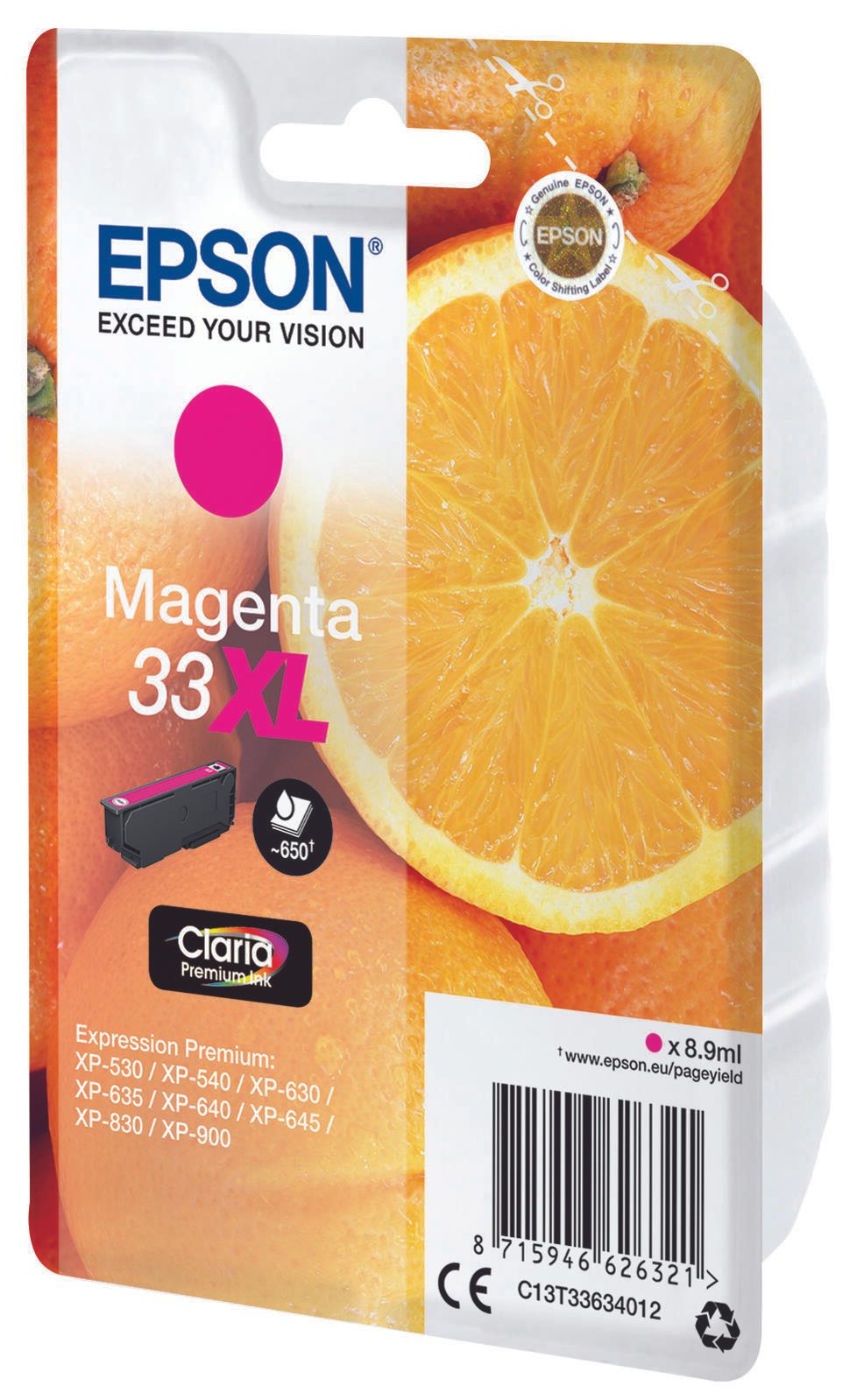 Epson Original 33XL Orange Druckerpatrone - magenta (C13T33634012)