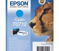 Epson Original T0712 Gepard Druckerpatrone - cyan (C13T07124012)