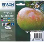Epson Original T1295 Apfel Druckerpatronen 4er Multipack BK/C/M/Y (C13T12954012)