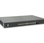 LevelOne Switch Kilby Stackable 28 Gigabit Ehternet-Ports mit 24 Gigabit Ethernet-Ports , 2 10Gbe SFP+, 10 Gbe DPE Slot