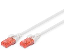 DIGITUS Patch-Kabel RJ-45 (M) zu RJ-45 (M) 3m Kupfer U/UTP Cat 6 weiß (DK-1617-030/WH)