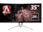 AOC Curved-Gaming-Monitor AGON AG352QCX LCD-Display 88,98 cm (35") schwarz/silber