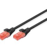 Digitus Patch-Kabel RJ-45 (M) zu RJ-45 (M) 0.5m Kupfer U/UTP Cat 6 schwarz (DK-1617-005/BL)