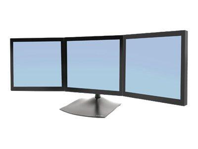 Ergotron DS100 Dreifach-Monitor Tischstandfuß für drei Monitore horizontal bis 53 cm 21 Zoll schwarz