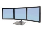 Ergotron DS100 Dreifach-Monitor Tischstandfuß für drei Monitore horizontal bis 53 cm 21 Zoll schwarz
