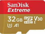 SanDisk Extreme microSDHC Speicherkarte 32GB + SD-Adapter