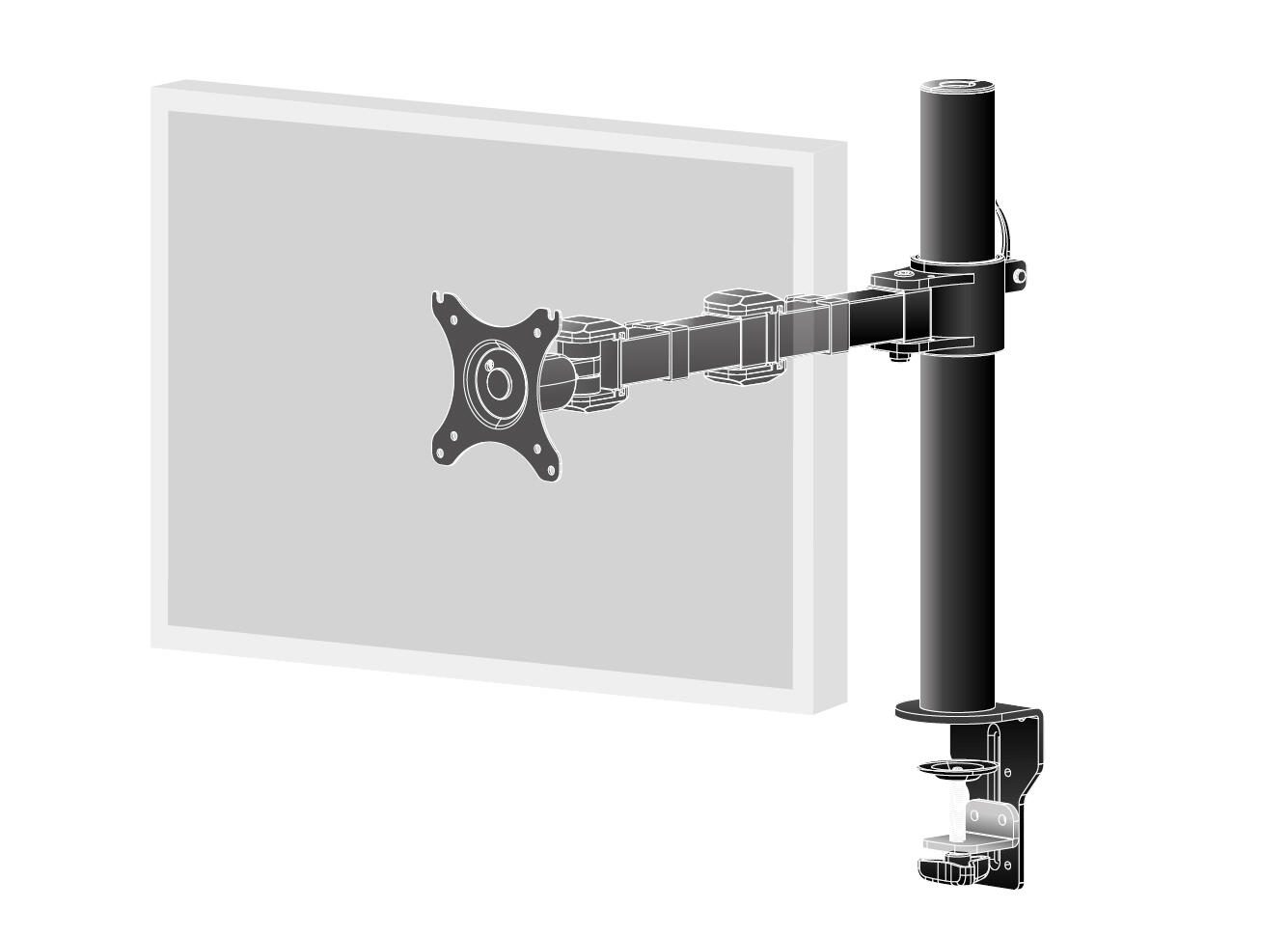 iiyama Einzel-Monitorarm DS1001C-B1 für Displays bis 30" schwarz