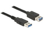 Delock - USB-Verlängerungskabel - USB Typ A (M) zu USB Typ A (W) - USB 3.0 - 50 cm - Schwarz