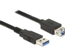 Delock - USB-Verlängerungskabel - USB Typ A (M) zu USB Typ A (W) - USB 3.0 - 50 cm - Schwarz
