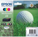 Epson Original 34 Golfball Druckerpatronen 4er Multipack BK/C/M/Y (C13T34664010)