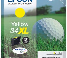 Epson Original 34XL Golfball Druckerpatrone gelb 950 Seiten 10,8ml (C13T34744010)