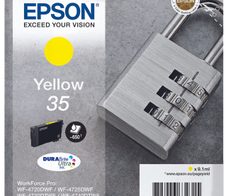 Epson Original 35 Schloss Druckerpatrone gelb 650 Seiten 9,1ml (C13T35844010)