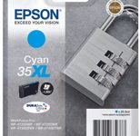 Epson Original 35XL Schloss Druckerpatrone cyan 1.900 Seiten 20,3ml (C13T35924010)