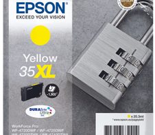 Epson Original 35XL Schloss Druckerpatrone gelb 1900 Seiten 20,3ml (C13T35944010)