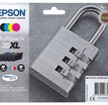 Epson Original 35XL Schloss Druckerpatronen 4er Multipack schwarz cyan magenta gelb (C13T35964010)