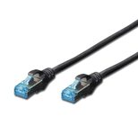 DIGITUS Patch-Kabel RJ-45 (M) zu RJ-45 (M) 0.5m Kupfer SF/UTP Cat 5e schwarz (DK-1531-005/BL)
