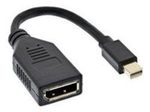 InLine Mini DisplayPort Stecker zu DisplayPort Buchse 0.15m, schwarz, 4K2K