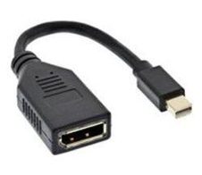 InLine Mini DisplayPort Stecker zu DisplayPort Buchse 0.15m, schwarz, 4K2K