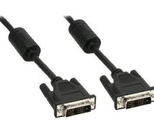 InLine DVI-D Kabel 3m, digital 18+1 Stecker / Stecker, Single Link, 2 Ferrite, schwarz