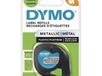 DYMO® Original Schriftband für LetraTag, Plastik - schwarz auf silbermetallic