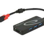 DeLOCK Externer USB 3.1 Gen 1 Type-CHub zu USB Typ-A + SD Card Reader