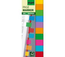 sigel Multicolor transparent Haftmarker farbsortiert - 10x 50 Streifen