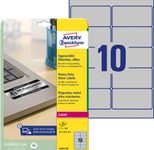 AVERY Zweckform Typenschildetiketten L6012-20 silber 96,0 x 50,8 mm - 200 Stück