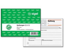 SIGEL QU615 Quittungsbuch A6 quer ohne Durchschlag - 50 Blatt