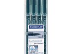 STAEDTLER Lumocolor Folienstift 0,6 mm permanent 4er Etui - schwarz