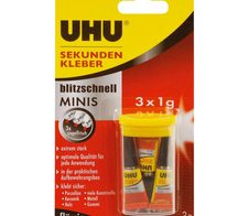 UHU Minis Sekundenkleber 3x 1,0 g