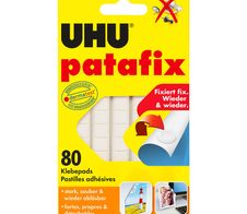 UHU patafix doppelseitige Klebepads 1,0 x 1,0 cm - 80 Stück