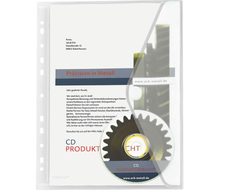 FolderSys Dokumententaschen DIN A4 transparent genarbt 0,20 mm - 10 Stück