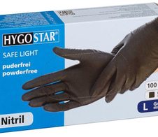 HYGOSTAR unisex Nitrilhandschuhe Safe Light schwarz Größe L - 100 Stück