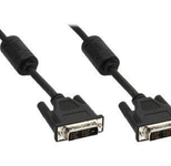 InLine DVI-D Kabel 5m, digital 18+1 Stecker / Stecker, Single Link, 2 Ferrite, schwarz