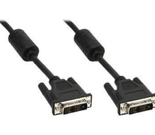 InLine DVI-D Kabel 5m, digital 18+1 Stecker / Stecker, Single Link, 2 Ferrite, schwarz