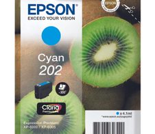 Epson Original 202 Kiwi Druckerpatrone cyan 300 Seiten 4,1ml (C13T02F24010)