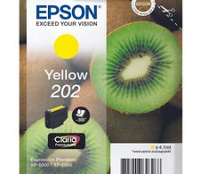 Epson Original 202 Kiwi Druckerpatrone gelb 300 Seiten 4,1ml (C13T02F44010)