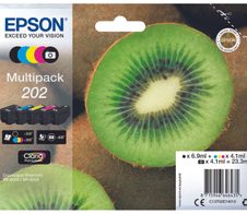 Epson Original 202 Kiwi Druckerpatronen 5er Multipack BK/PB/C/M/Y (C13T02E74010)