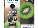 Epson Original 202XL Kiwi Druckerpatrone schwarz 550 Seiten 13,8ml (C13T02G14010)