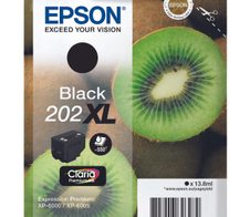 Epson Original 202XL Kiwi Druckerpatrone schwarz 550 Seiten 13,8ml (C13T02G14010)