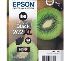 Epson Original 202XL Kiwi Druckerpatrone foto schwarz 800 Seiten 7,9ml (C13T02H14010)