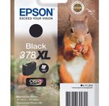 Epson Original 378XL Eichhörnchen Druckerpatrone schwarz 500 Seiten 11,2ml (C13T37914010)