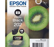 Epson Original 202 Kiwi Druckerpatrone foto schwarz 400 Seiten 4,1ml (C13T02F14010)