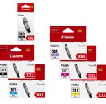 Canon Original PGI-580XXL PGBK+ CLI-581XXL Druckerpatronen 6er-Multipack - BK/C/PB/M/Y/BK