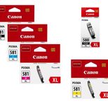 Canon Original PGI-580XL PGBK + CLI-581XL Druckerpatronen 5er-Multipack - BK/C/M/Y/BK